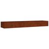 vidaXL Korotettu kukkalaatikko 360x80x40 cm Corten ter&auml;s