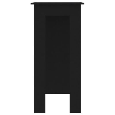vidaXL Baaripöytä hyllyllä musta 102x50x103,5 cm lastulevy
