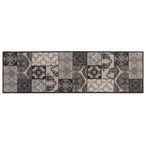vidaXL Keitti&ouml;matto musta mosaiikki 150 x 45 cm 100% polyamidi