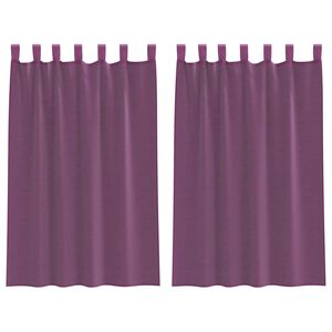vidaXL Voile-verhot lenkeill&auml; 2 kpl violetti 140x175 cm