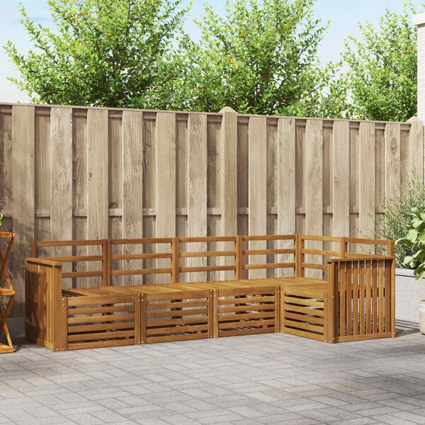 vidaXL Sohvasarjat 5 pcs Luonnollinen Tihe&auml; akasiapuu