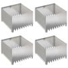 vidaXL Nurmireunus 4 kpl 60 x 60 x 35 cm Ter&auml;s Hopea