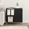 vidaXL Kissatalo Musta 72 x 42.5 x 70 cm Tekninen puu