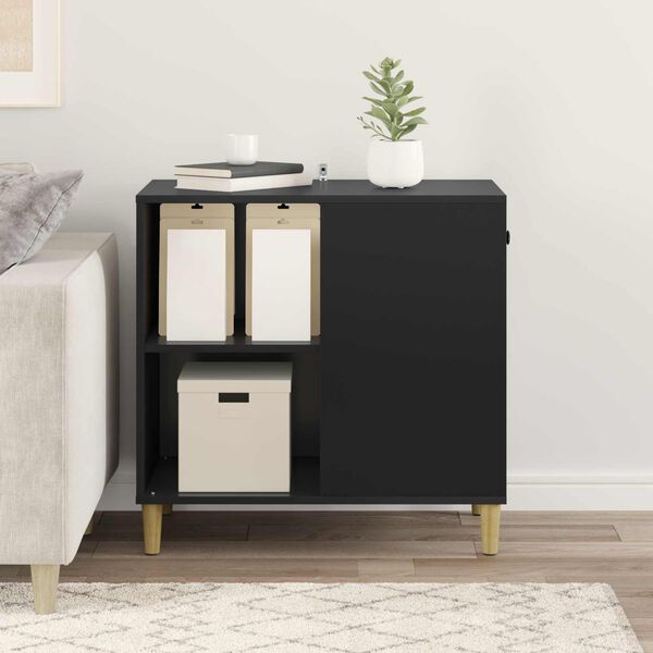 vidaXL Kissatalo Musta 72 x 42.5 x 70 cm Tekninen puu