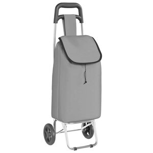 vidaXL Ostoskori Harmaa 35 x 28 x 92 cm Oxford-kangas