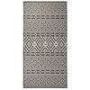 vidaXL Ulkomatto Flatweave 100x200 cm mustat raidat
