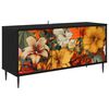 vidaXL TV-kaappi GENNEP 102 x 33 x 51 cm Musta tammi Tekninen puu