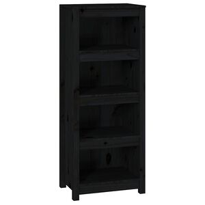 vidaXL Kirjahylly musta 50x35x125,5 cm t&auml;ysi m&auml;nty
