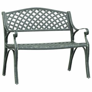 vidaXL Puutarhapenkki 102 cm valualumiini vihre&auml;
