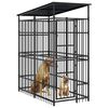 vidaXL Koiran ulkoh&auml;kki katolla ter&auml;s 1,84 m&sup2;
