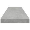 vidaXL Kirjahyllytasot 8 kpl betoninharmaa 80x10x1,5 cm lastulevy