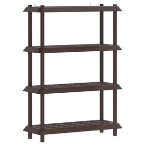 vidaXL Hyllyyksikk&ouml; 4 tasoa 100 x 40 x 136,5 cm PP Ruskea