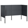 vidaXL Roska-astian n&auml;ytt&ouml; 167 x 85 x 113 cm Ter&auml;s Antrasiitti