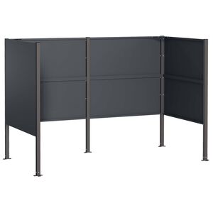 vidaXL Roska-astian n&auml;ytt&ouml; 167 x 85 x 113 cm Ter&auml;s Antrasiitti
