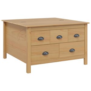 vidaXL Sohvap&ouml;yt&auml; Hunajaruskea 79.5 x 79.5 x 49 cm Massiivinen m&auml;nty