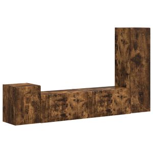 vidaXL TV-tasosetti Sein&auml;kiinnitett&auml;v&auml; 4 pcs Savup&auml;hkin&auml; Tekninen puu