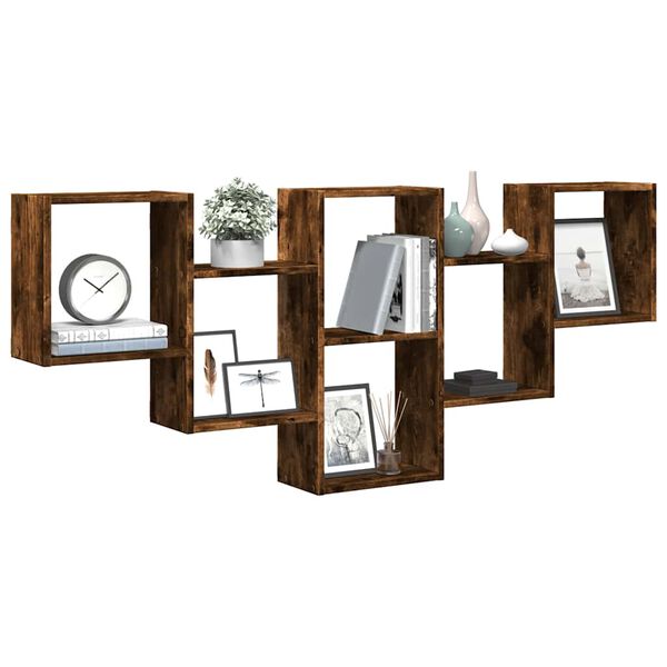 vidaXL Sein&auml;hylly savutammi 159x18x66 cm tekninen puu