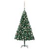 vidaXL Tekojoulukuusi palloilla esivalaistu vihre&auml; 120 cm PVC