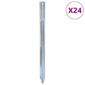vidaXL Telttatapit 24 kpl 30 cm &Oslash;20 mm galvanoitu ter&auml;s