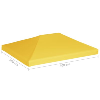 vidaXL Huvimajan katto 270 g /m² 4x3 m keltainen