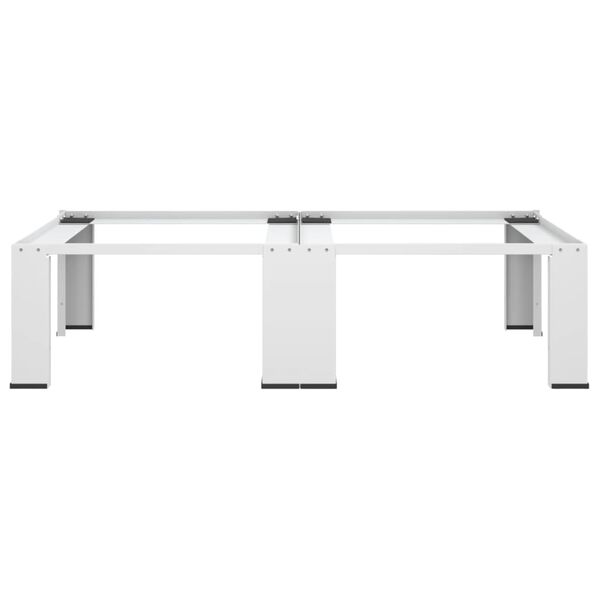 vidaXL Pesukoneen ja kuivausrummun korokejalusta valkoinen