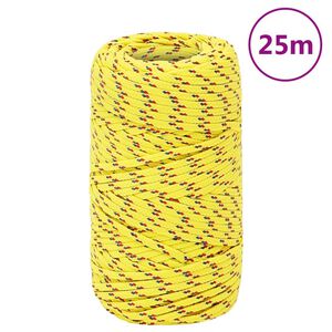 vidaXL Venek&ouml;ysi keltainen 2 mm 25 m polypropeeni