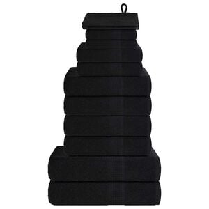 vidaXL 12-osainen pyyhesetti FROGN musta 360 gsm