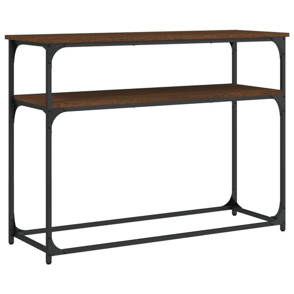 vidaXL Konsolip&ouml;yt&auml; ruskea tammi 100x35,5x75 cm tekninen puu