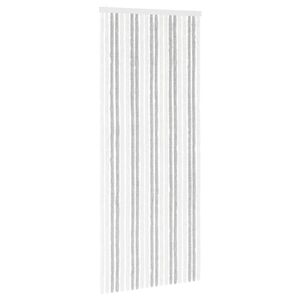 vidaXL Hy&ouml;nteiskangas Chenille Vaaleanharmaa ja valkoinen 90 x 220 cm