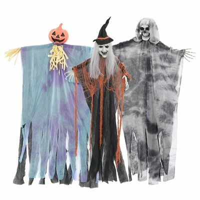 Riippuvat Halloween-aaveet 3 kpl monivärinen 61 x 97 cm