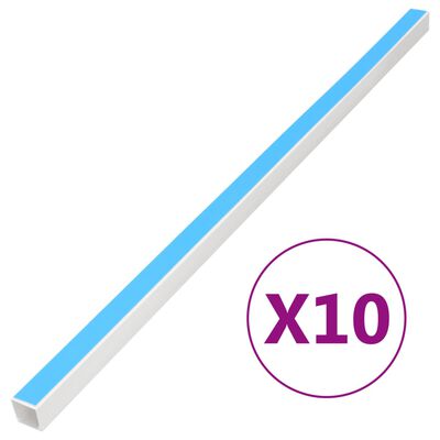 vidaXL Johtokanava itsekiinnittyvä 20x10 mm 10 m PVC