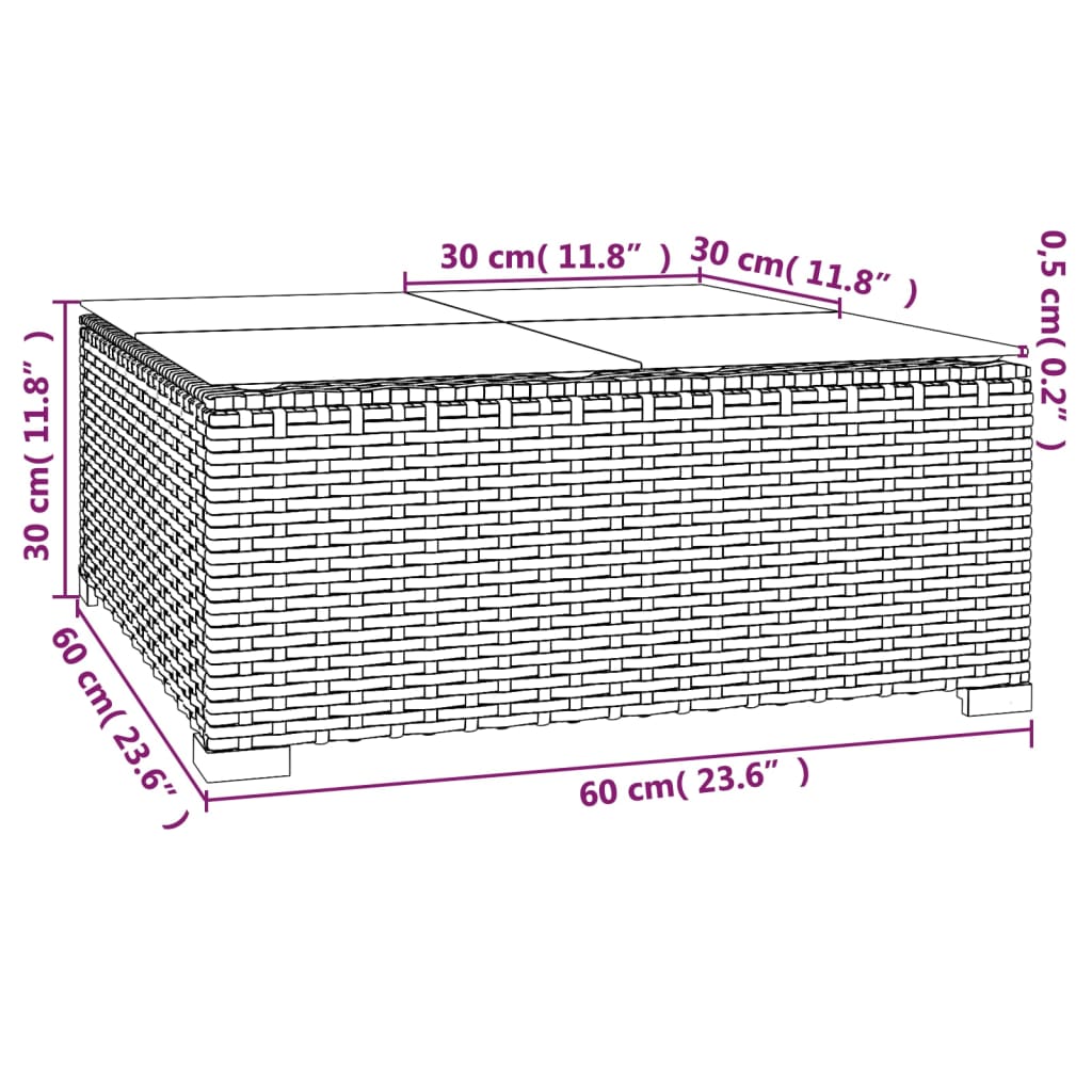 vidaXL 10-osainen Puutarhasohvasarja tyynyillä polyrottinki harmaa