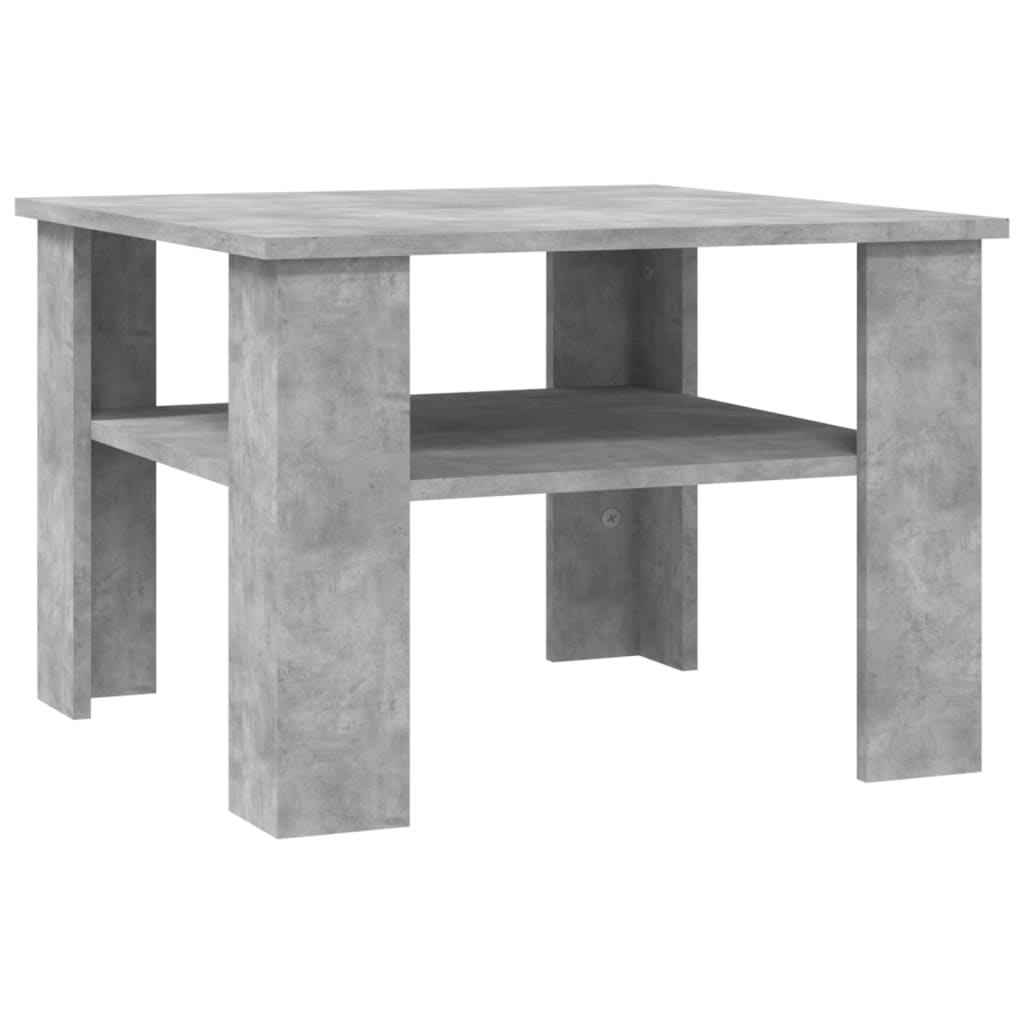 vidaXL Sohvapöytä betoninharmaa 60x60x42 cm tekninen puu