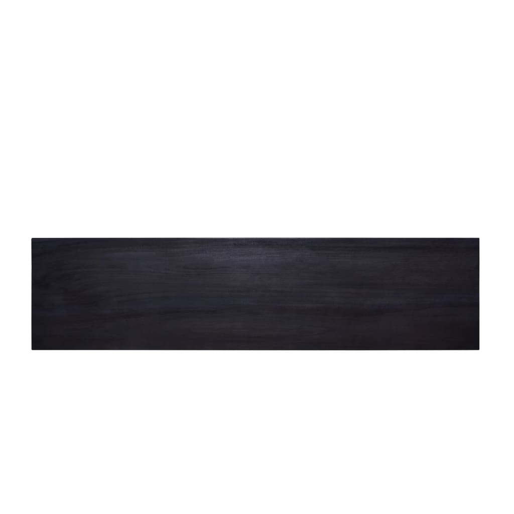 vidaXL Konsolipöytä musta 120x30x75 cm täysi mahonki