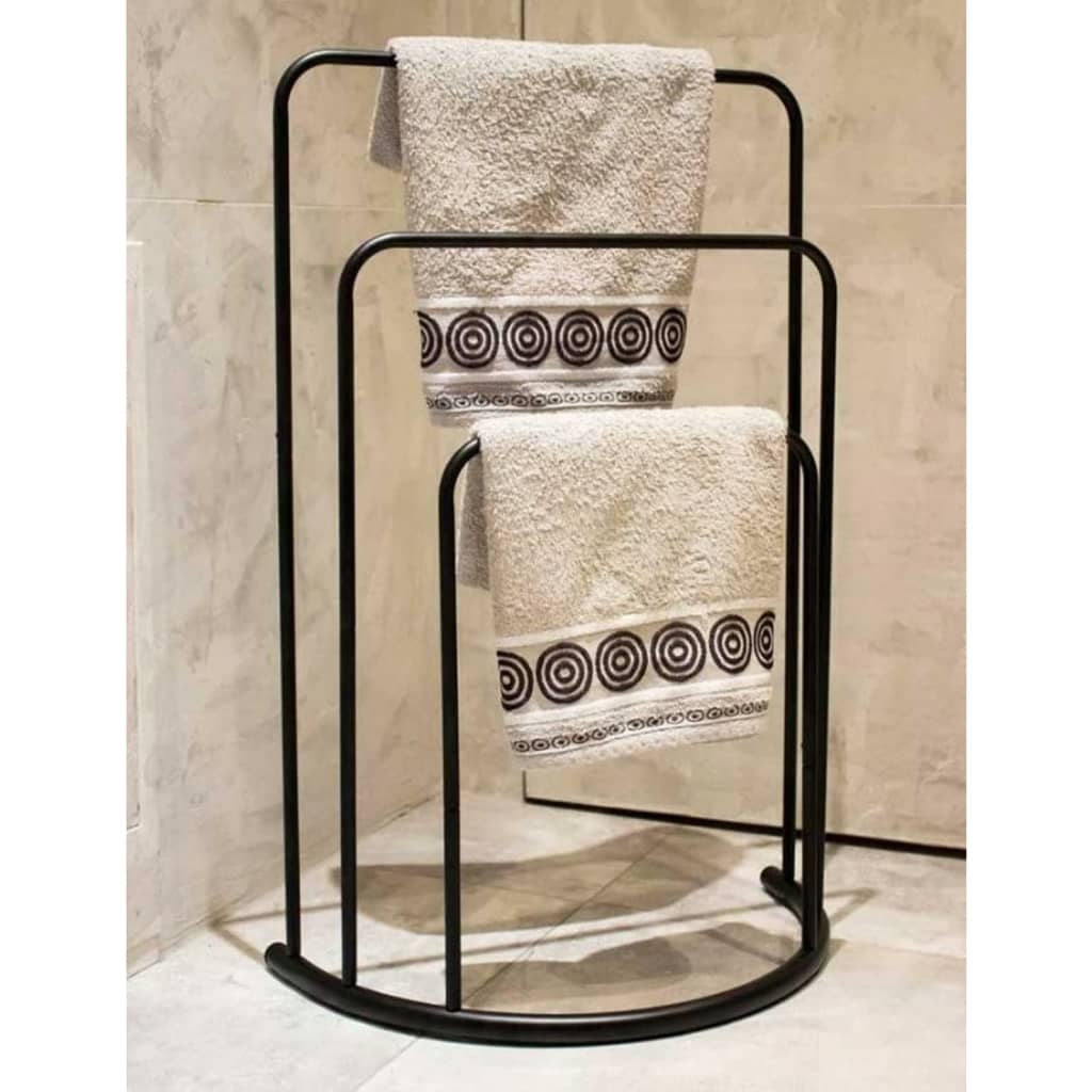 Bathroom Solutions Jalallinen pyyheteline 49,5x75 cm metalli musta