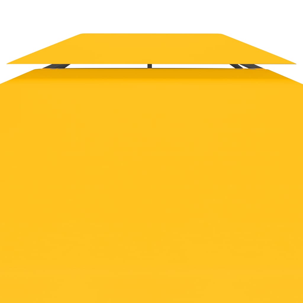vidaXL 2-kerroksinen huvimajan katto 310 g/m² 4x3 m keltainen