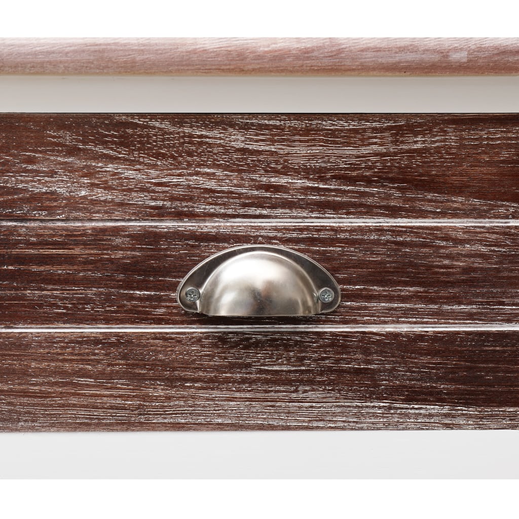 vidaXL Sivupöytä antiikkityylinen ruskea 115x30x76 cm