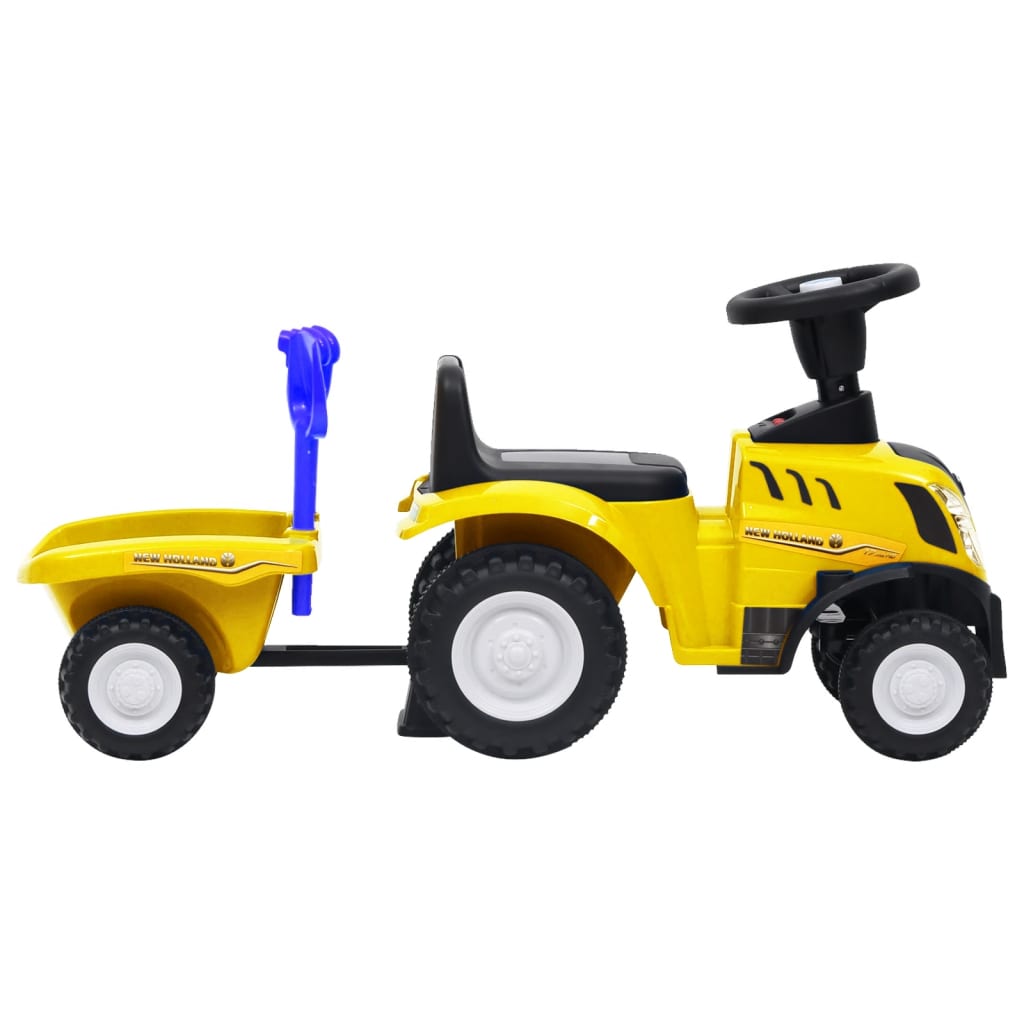 vidaXL Lasten traktori New Holland keltainen