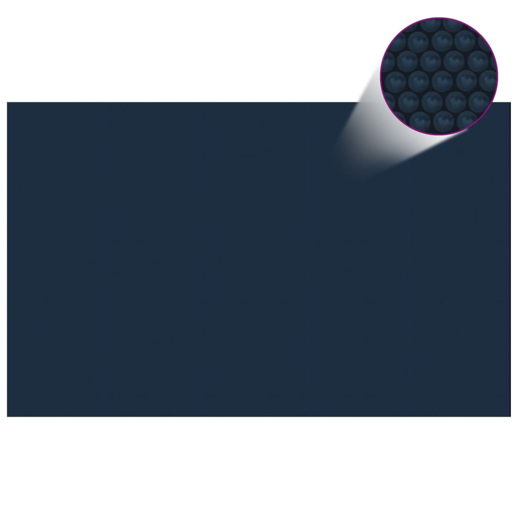 vidaXL Kelluva uima-altaan PE-aurinkoenergiakalvo 800x500 cm sinimusta