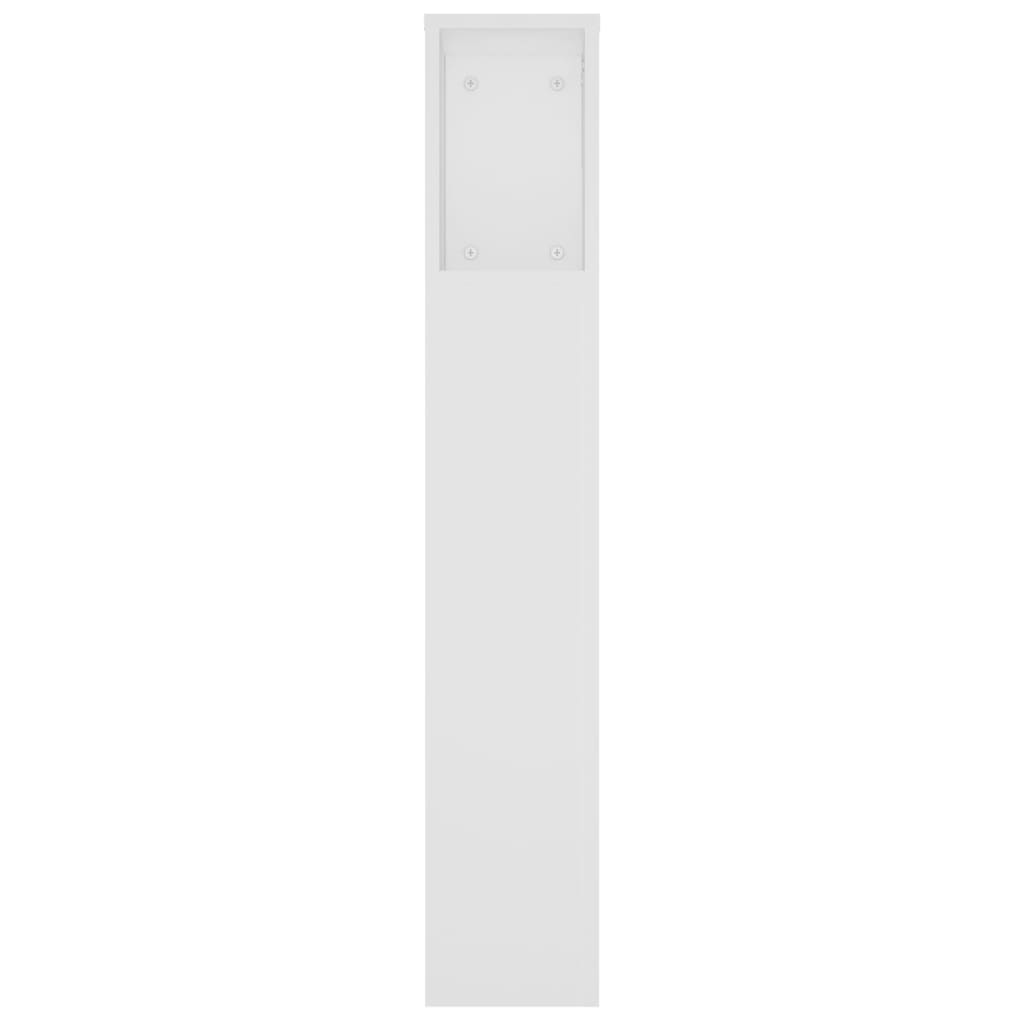 vidaXL Sängynpääty säilytystilalla valkoinen 220x18,5x104,5 cm