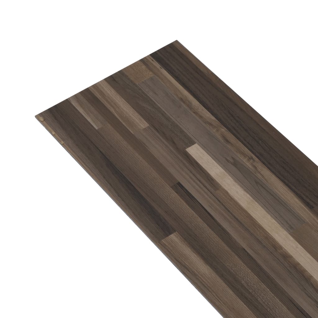 vidaXL Itsekiinnittyvä PVC lattialankku 5,21 m² 2 mm raidat ruskea