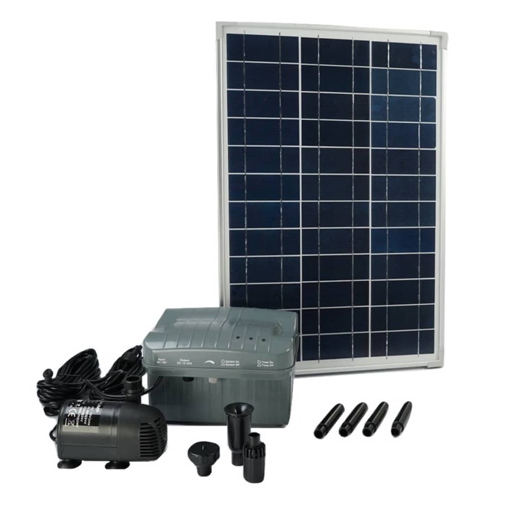 Ubbink SolarMax 1000 sarja aurinkopaneelilla, pumpulla ja akulla