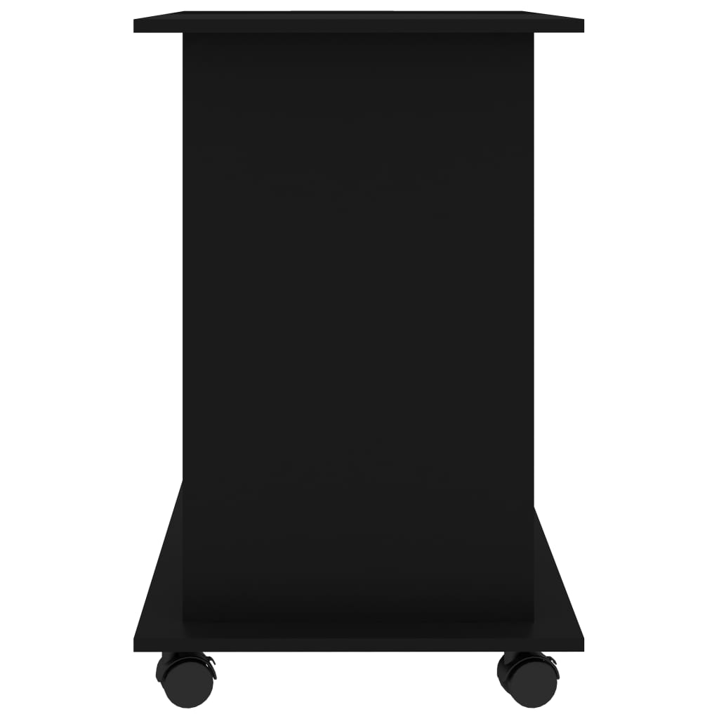 vidaXL Tietokonepöytä musta 80x50x75 cm lastulevy