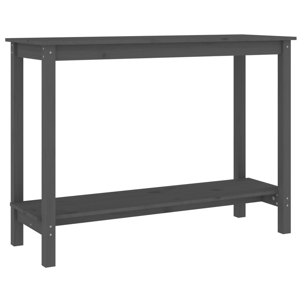 vidaXL Konsolipöytä harmaa 110x40x80 cm täysi mänty