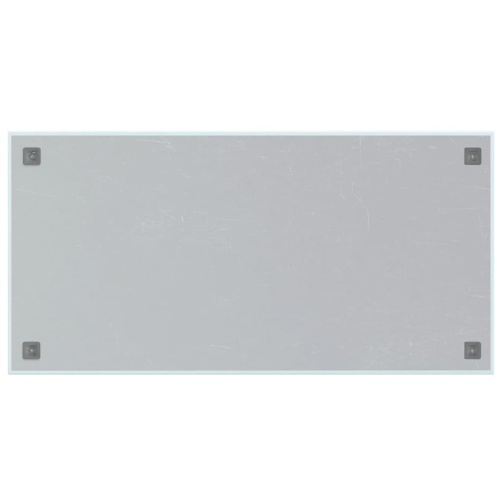 vidaXL Seinäkiinnitteinen magneettitaulu Valkoinen 100x50 cm lasi