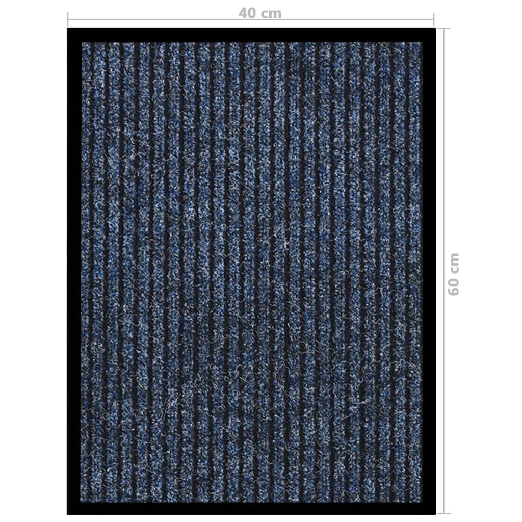 vidaXL Ovimatto raidallinen sininen 40x60 cm
