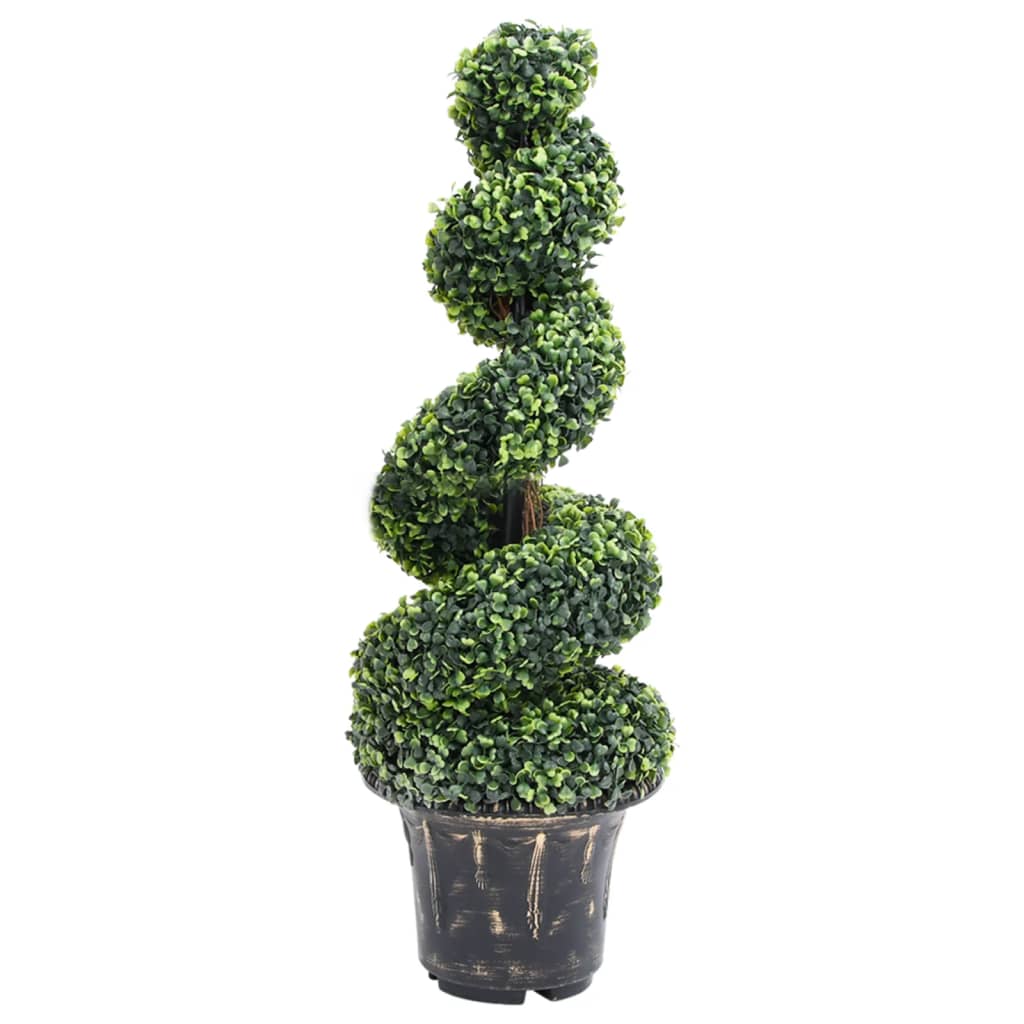 vidaXL Tekokasvi puksipuuspiraali ruukulla vihreä 100 cm
