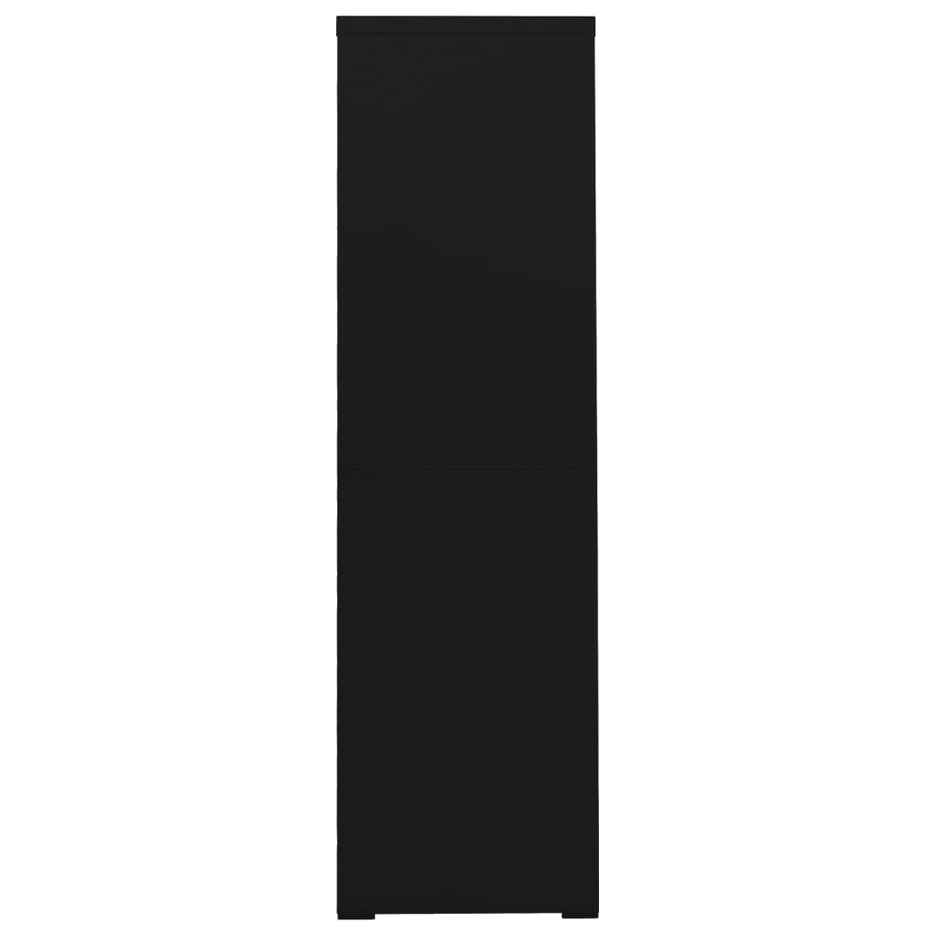 vidaXL Arkistokaappi musta 90x46x164 cm teräs