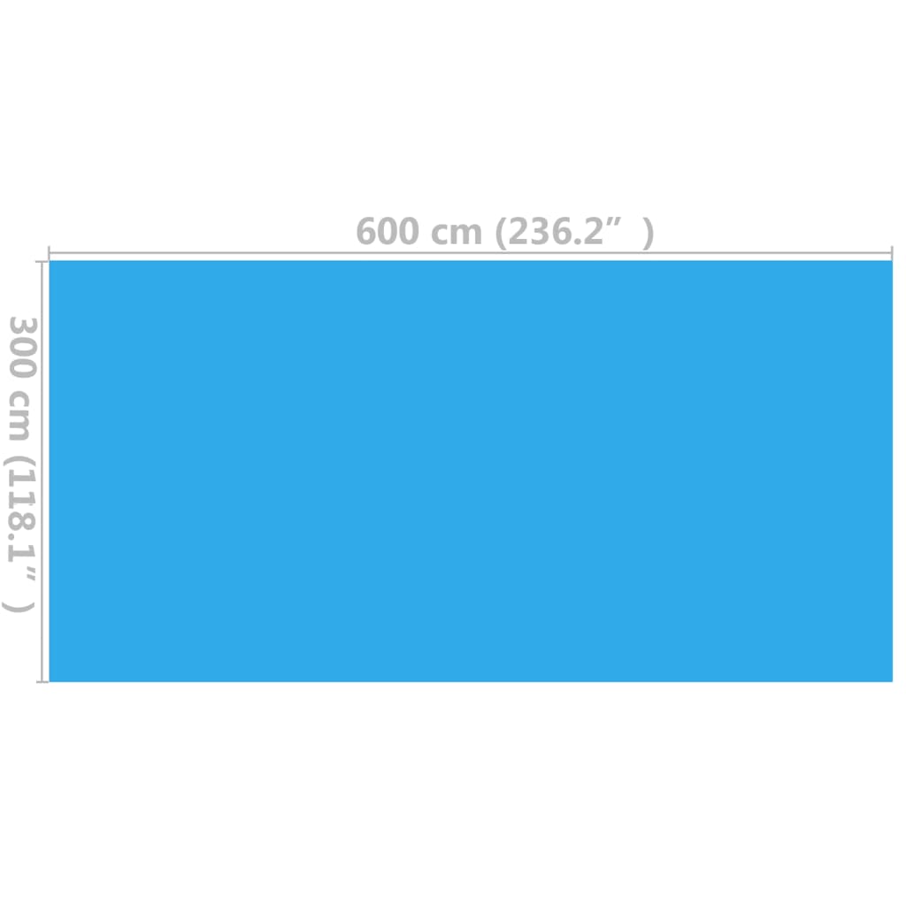 vidaXL Uima-altaan suoja sininen 600x300 cm PE