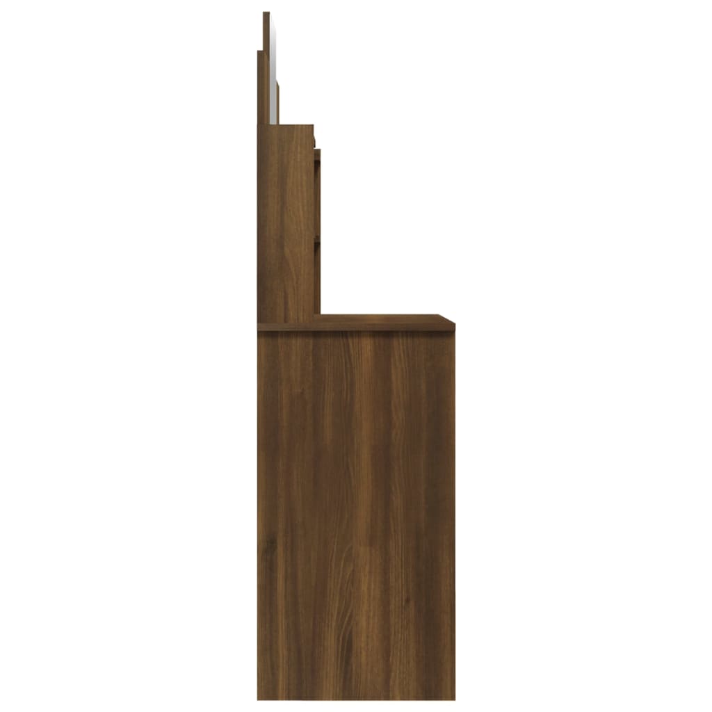 vidaXL Peilipöytä ruskea tammi 96x40x142 cm